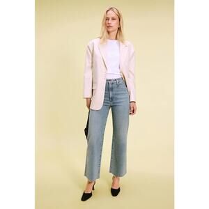 Favorite Daughter Blue Mischa Super High Rise Wide Leg Ankle Jeans Size 28 (READ